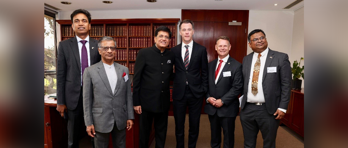  Mr. Piyush Goyal, Minister of Commerce & Industry met with the Hon’ble Premier of New South Wales, Mr. Chris Minns, at the historic NSW Parliament in Sydney on 23 September 2024. The meeting took place during a luncheon hosted by NSW Parliamentarians, co-organized by the Parliamentary Friends of India and the AIBC.