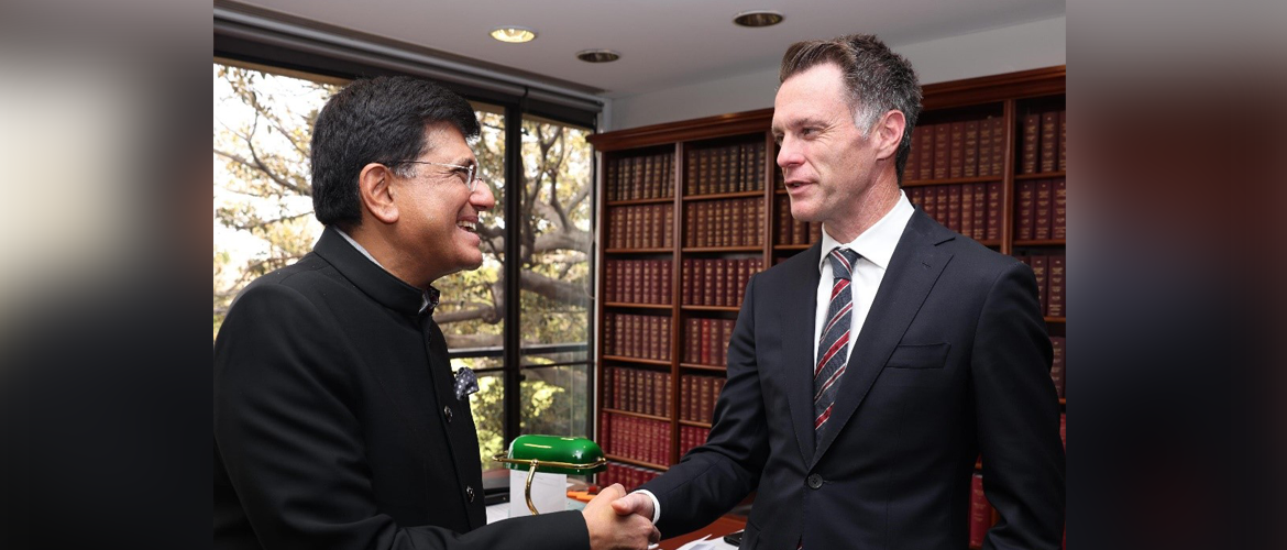  Mr. Piyush Goyal, Minister of Commerce & Industry met with the Hon’ble Premier of New South Wales, Mr. Chris Minns, at the historic NSW Parliament in Sydney on 23 September 2024. The meeting took place during a luncheon hosted by NSW Parliamentarians, co-organized by the Parliamentary Friends of India and the AIBC.