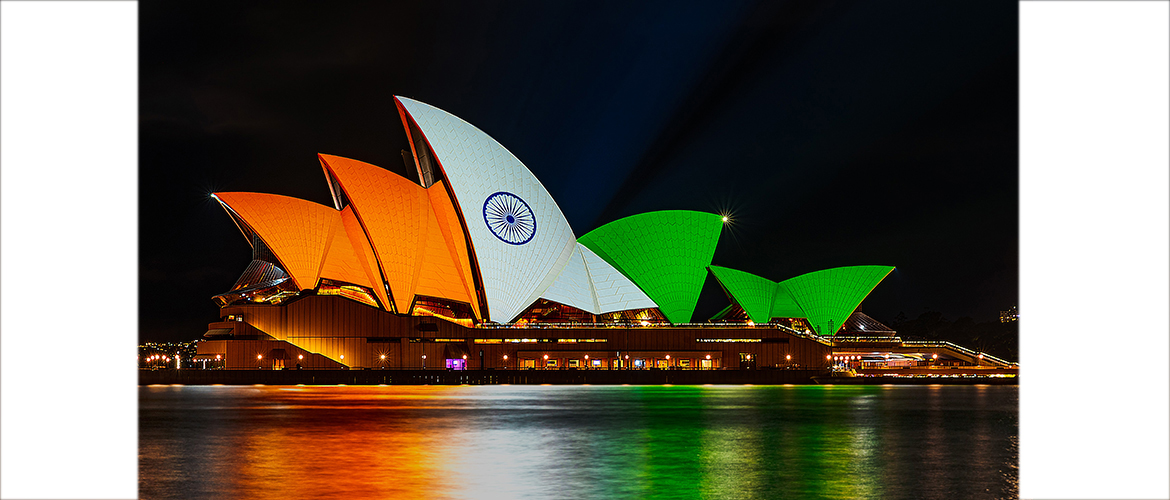  Iconic Opera House lit up in Indian tricolors to mark India@75